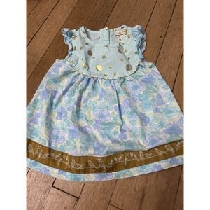 Matilda Jane Hello Lovely All Aflutter Floral Polkadot Short Sleeve Dress 2T